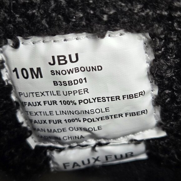 NWT JBU Snowbound Black Zip-Up Cold-Weather Winter Boots - Picture 5 of 7
